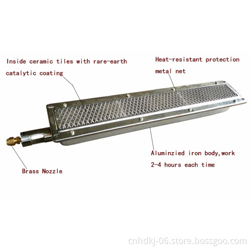 Smokeless infrared propane gas burner for chicken gas roaster HD400